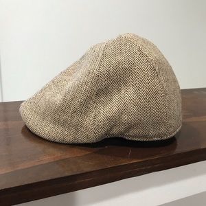 Brown Herringbone Ivy Cap/Newsboy Cap Baby Boy